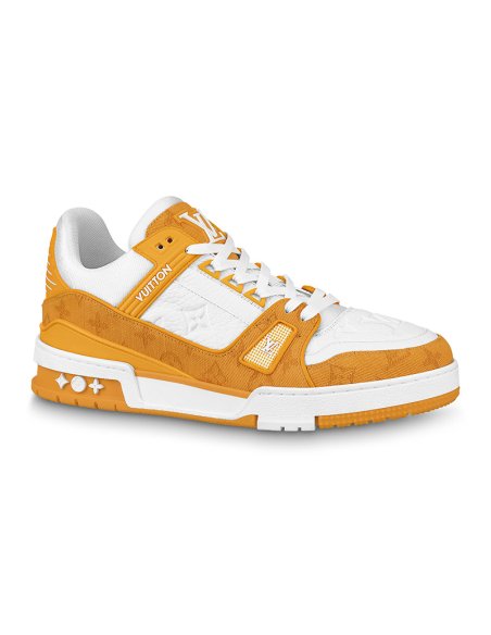 Louis Vuitton Trainer Low Yellow Monogram Denim,LV Trainer