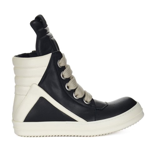 Rick Owens Strobe Geobasket Megalace High Black Milk,RICK OWENS