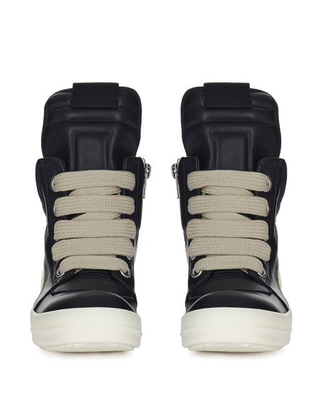 Rick Owens Strobe Geobasket Megalace High Black Milk,RICK OWENS