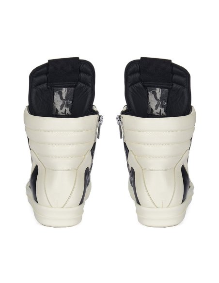 Rick Owens Strobe Geobasket Megalace High Black Milk,RICK OWENS