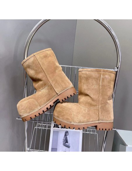 Balenciaga Alaska Fur Boots &quot;Brown&quot;,BALENCIAGA BOOT