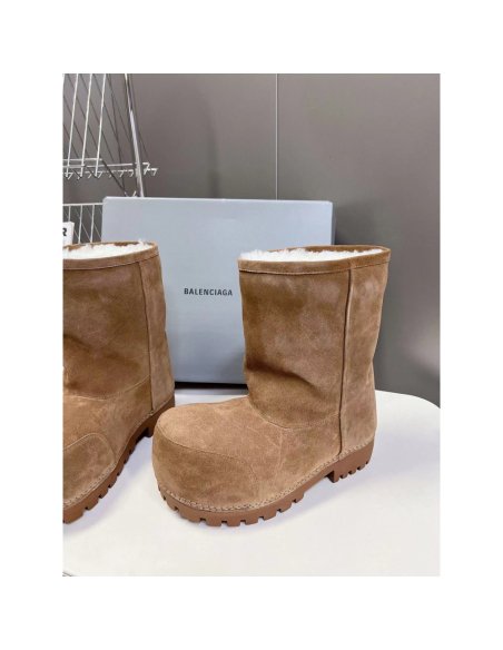 Balenciaga Alaska Fur Boots &quot;Brown&quot;,BALENCIAGA BOOT