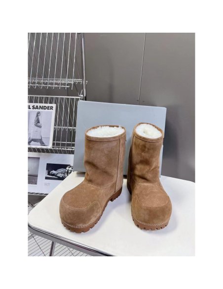Balenciaga Alaska Fur Boots &quot;Brown&quot;,BALENCIAGA BOOT