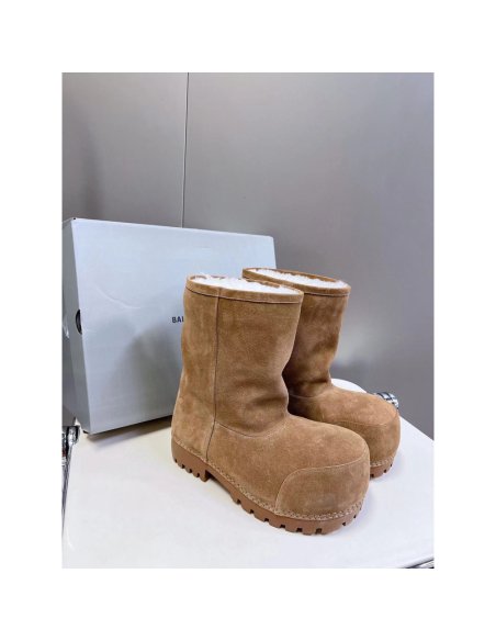 Balenciaga Alaska Fur Boots &quot;Brown&quot;,BALENCIAGA BOOT