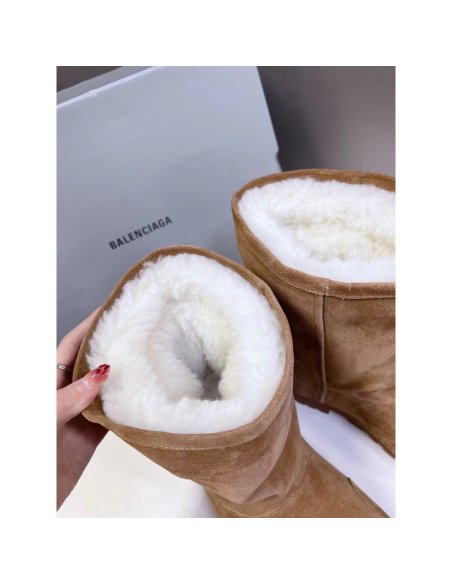 Balenciaga Alaska Fur Boots &quot;Brown&quot;,BALENCIAGA BOOT