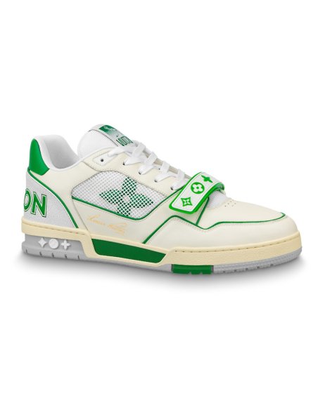 Louis Vuitton Trainer Green Mesh,LV Trainer