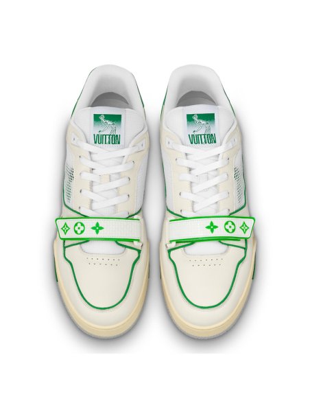 Louis Vuitton Trainer Green Mesh,LV Trainer