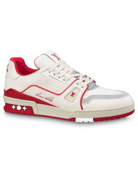 Louis Vuitton Trainer 54 Signature White Red,LV Trainer