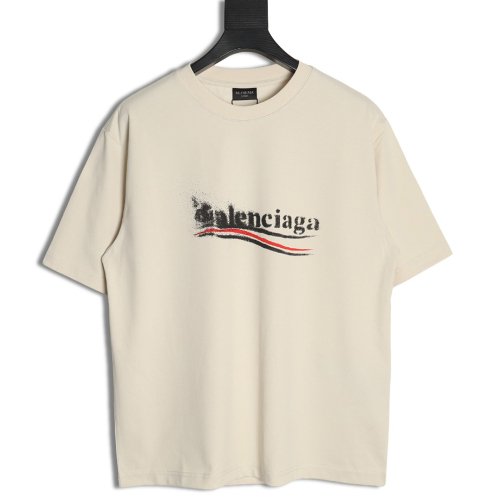 Balenciaga Blurred Coke Print Short Sleeve T-Shirt,Balenciaga