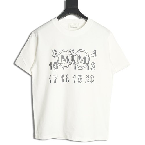 Maison Margiela double m print short-sleeved T-shirt,MAISON MARGIELA