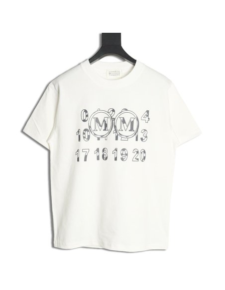 Maison Margiela double m print short-sleeved T-shirt,MAISON MARGIELA