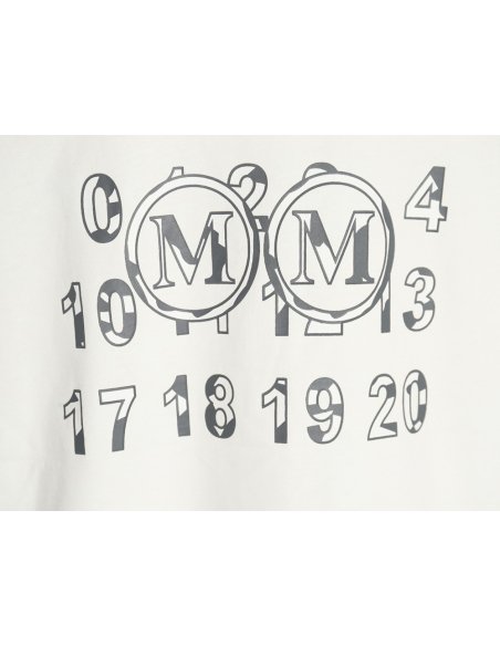 Maison Margiela double m print short-sleeved T-shirt,MAISON MARGIELA