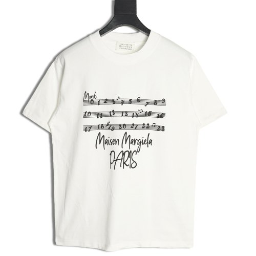 Maison Margiela musical note letter print short-sleeved T-shirt,MAISON MARGIELA