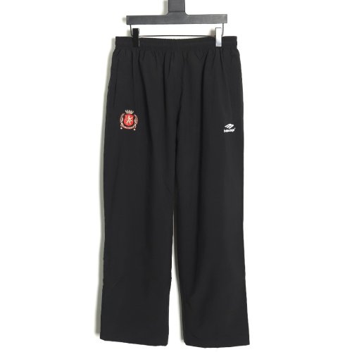 Balenciaga Manchester United embroidered panel woven trousers,Balenciaga