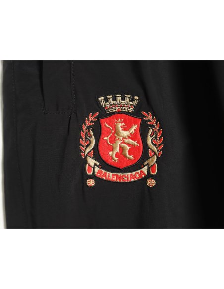 Balenciaga Manchester United embroidered panel woven trousers,Balenciaga