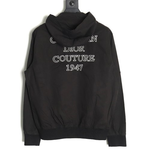 Dior letter print hooded windbreaker jacket TSK1,Dior