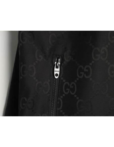 Gucci red and green webbing hooded trench coat,Gucci