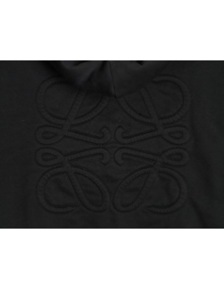 Loewe embossed back embossed large logo zipper hooded jacket,Loewe