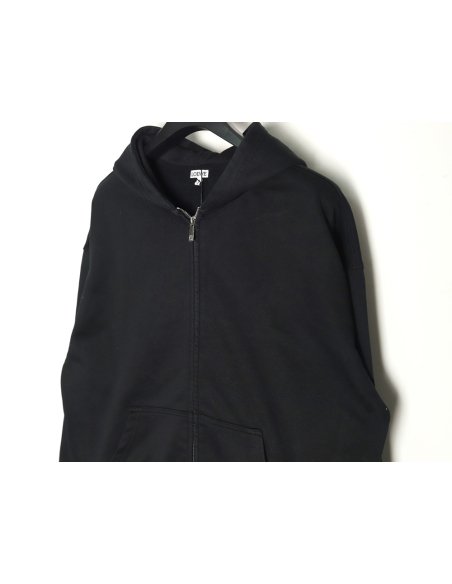 Loewe embossed back embossed large logo zipper hooded jacket,Loewe