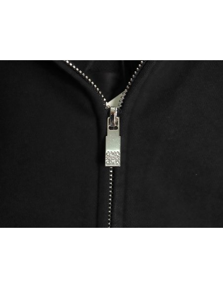 Loewe embossed back embossed large logo zipper hooded jacket,Loewe
