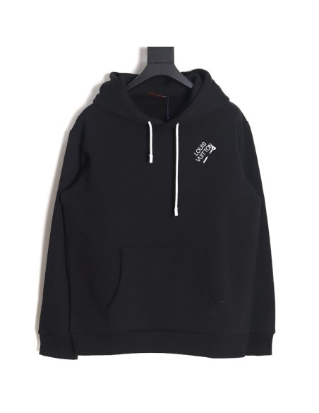 Louis Vuitton pin-embroidered hooded sweatshirt,Louis Vuitton