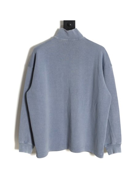 Alexander Wang 23SS foam three-dimensional small letter print half-zip pullover sweatshirt,Alexander Wang
