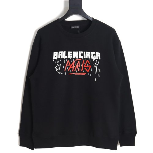 Balenciaga 23Fw graffiti lettering print crew neck sweatshirt,Balenciaga