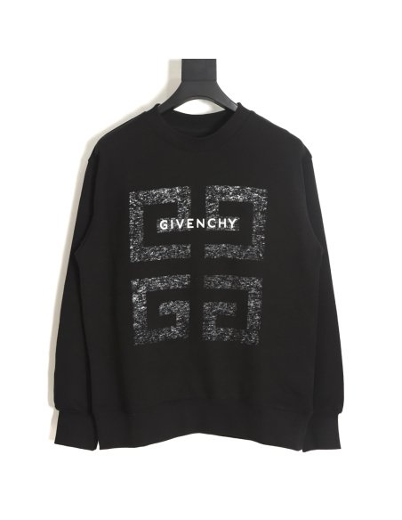 Givenchy 23FW fuzzy print crewneck sweatshirt,Givenchy