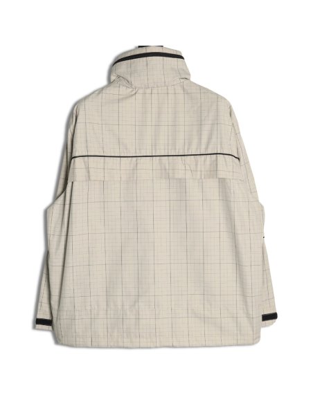 Balenciaga embroidered stand collar half-zip checked jacket,Balenciaga