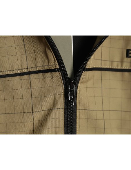 Balenciaga embroidered stand collar half-zip checked jacket TSK1,Balenciaga