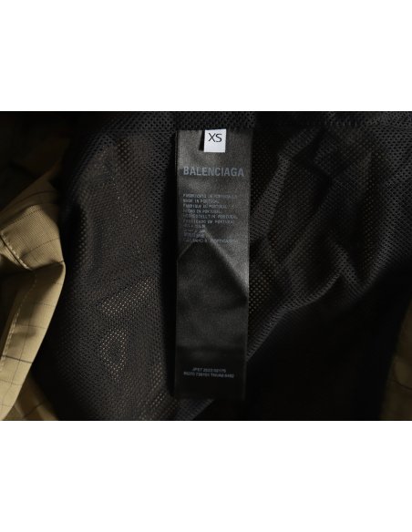 Balenciaga embroidered stand collar half-zip checked jacket TSK1,Balenciaga