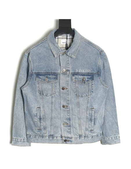 Burberry Classic Embroidered Bear Logo Denim Jacket,Burberry