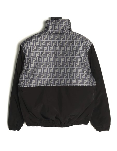 Fendi monogram FF full print cotton zipper jacket,Fendi