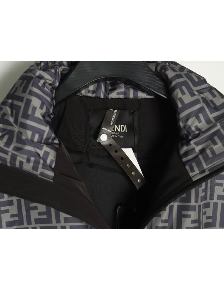 Fendi monogram FF full print cotton zipper jacket,Fendi