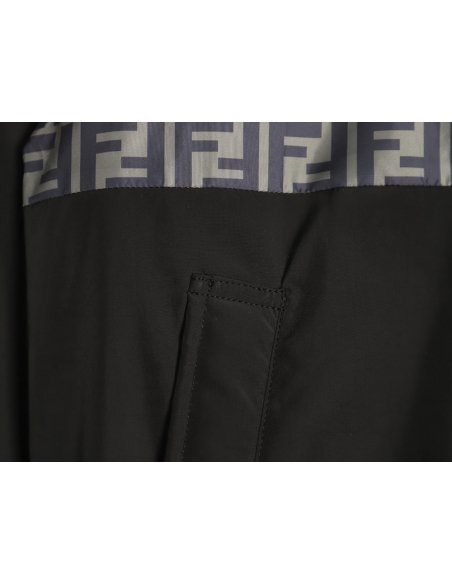 Fendi monogram FF full print cotton zipper jacket,Fendi