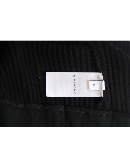 Givenchy heavy-tech knitted sweater patchwork jacket,Givenchy