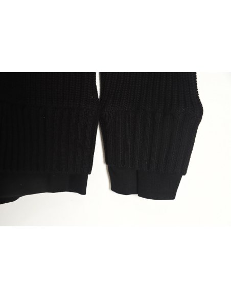 Givenchy heavy-tech knitted sweater patchwork jacket,Givenchy