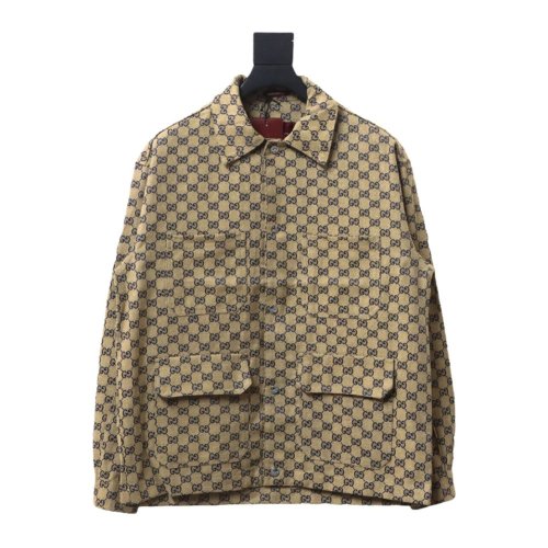 Gucci Double G all over print multi-pocket lapel jacket TSK1,Gucci