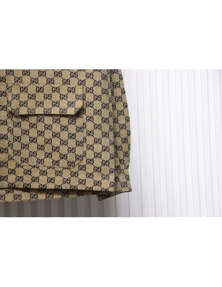 Gucci Double G all over print multi-pocket lapel jacket TSK1,Gucci
